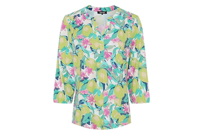 Olsen Women's Lush Lemon Print T-Shirt