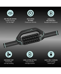 Pursonic Full Body Heated Massage Mat and Rechargeable Rolling Massager