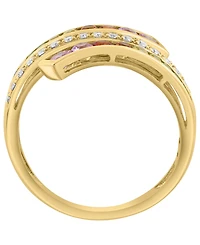 Effy Collection Multi-Sapphire (5/8 ct. t.w.), Tsavorite (1/2 ct. t.w.) & Diamond (1/4 ct. t.w.) Ring in 14k Yellow Gold