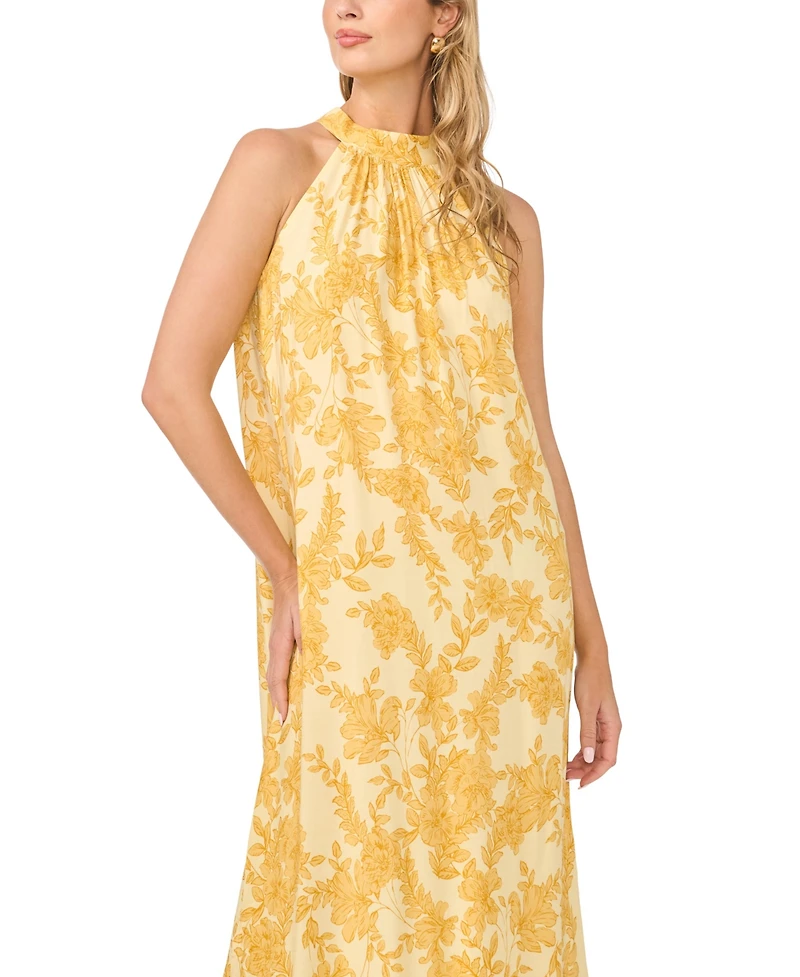 Vince Camuto Women's Halter Neck Sleeveless Maxi Dress