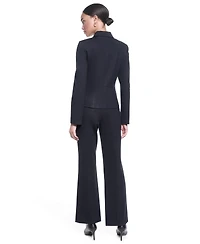 Karl Lagerfeld Paris Women's Cropped Collared Neck Jacket