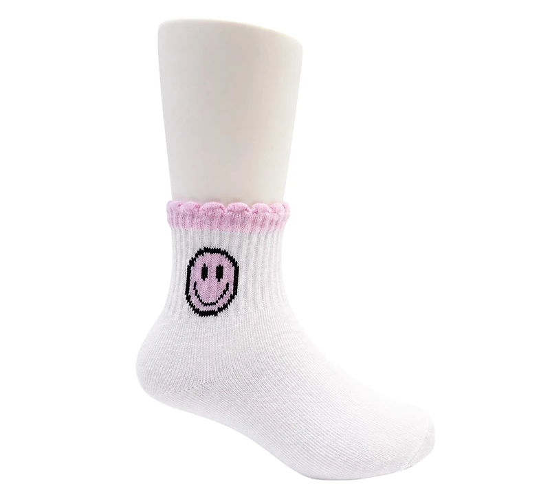 Rainbow Sugar Girls' 4-8.5 Mid Crew Socks, 8-Pack