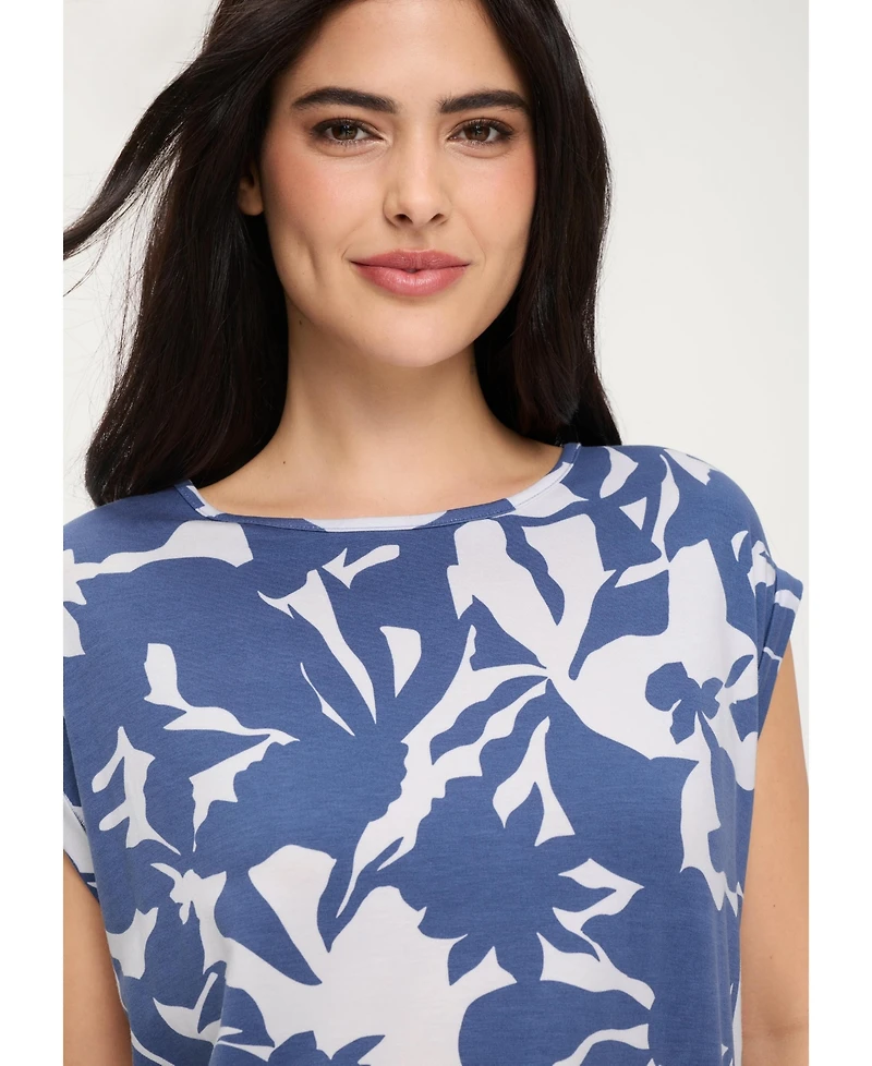 Olsen Women's Abstract Floral T-Shirt