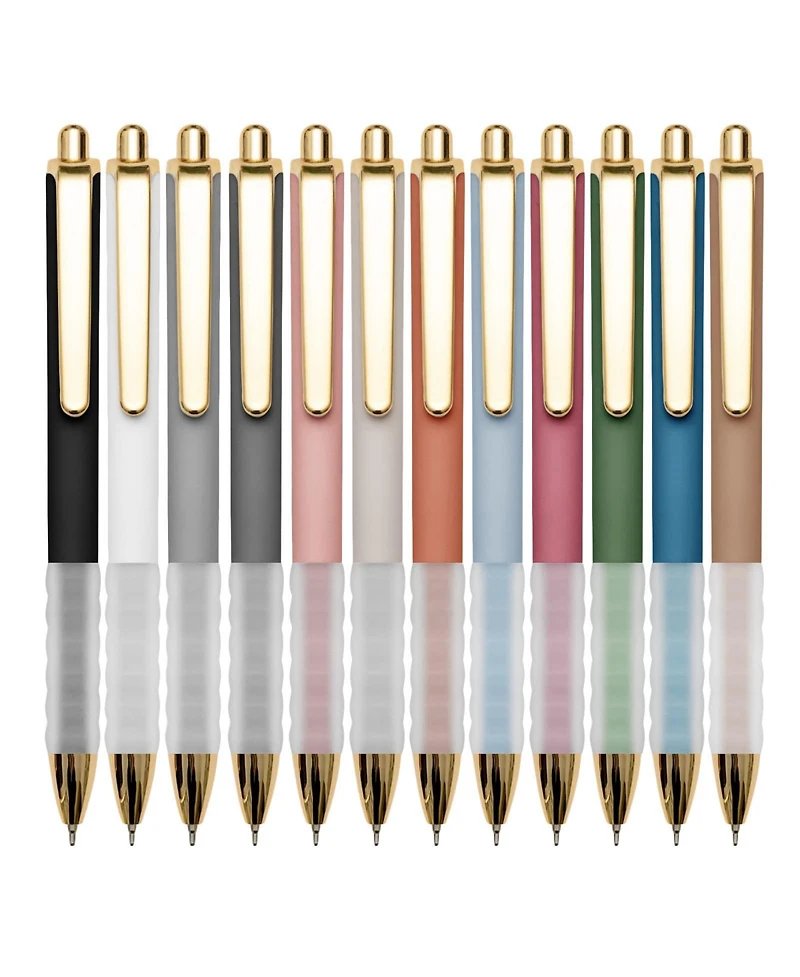 Gnuadz Ballpoint Pens Retractable Soft Grip 1mm Medium Point