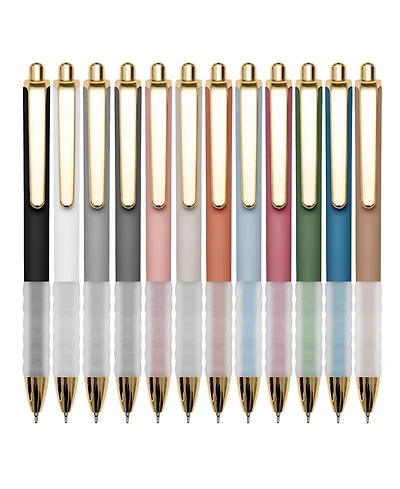 Gnuadz Ballpoint Pens Retractable Soft Grip 1mm Medium Point