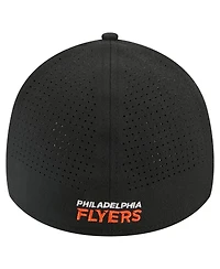 New Era Men's Black Philadelphia Flyers 39THIRTY A-Frame Perforated Flex Hat