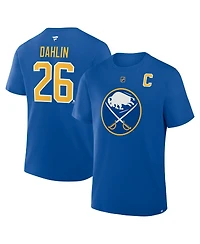 Fanatics Men's Rasmus Dahlin Royal Buffalo Sabres Authentic Stack Name & Number T-Shirt