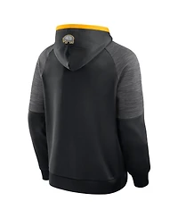Fanatics Men's Black Boston Bruins Goaltender Defender Pullover Hoodie