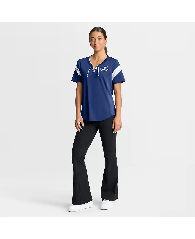 Fanatics Women's Blue Tampa Bay Lightning Offside Athena T-Shirt