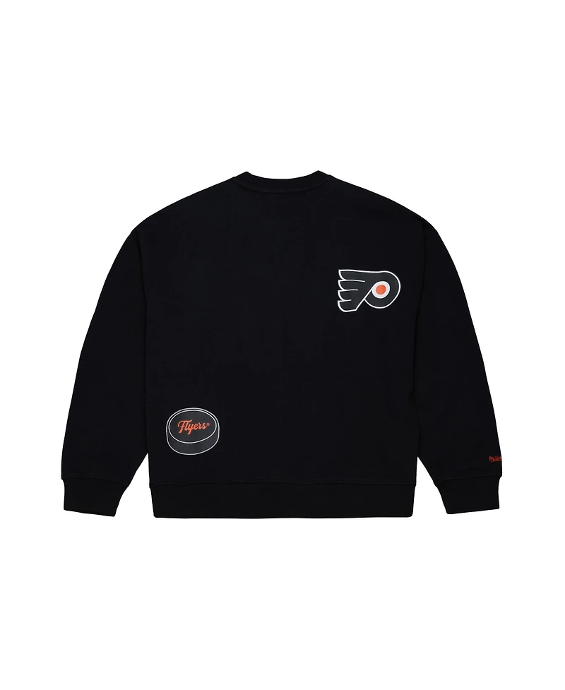 Mitchell & Ness Women's Black Philadelphia Flyers Vintage Crewneck Sweatshirt