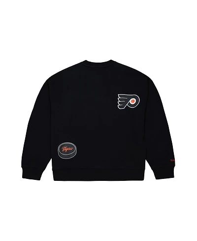 Mitchell & Ness Women's Black Philadelphia Flyers Vintage Crewneck Sweatshirt