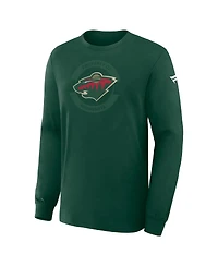 Fanatics Men's Green Minnesota Wild Authentic Pro Property Of Practice Long Sleeve T-Shirt