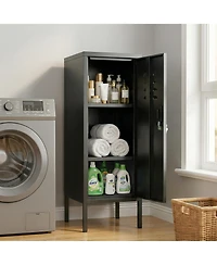 gaomon Lockable Metal Locker Cabinet, Storage Cabinet with Lock, Adjustable Shelf and Ventilation, Steel for Gym, School, Office, Home