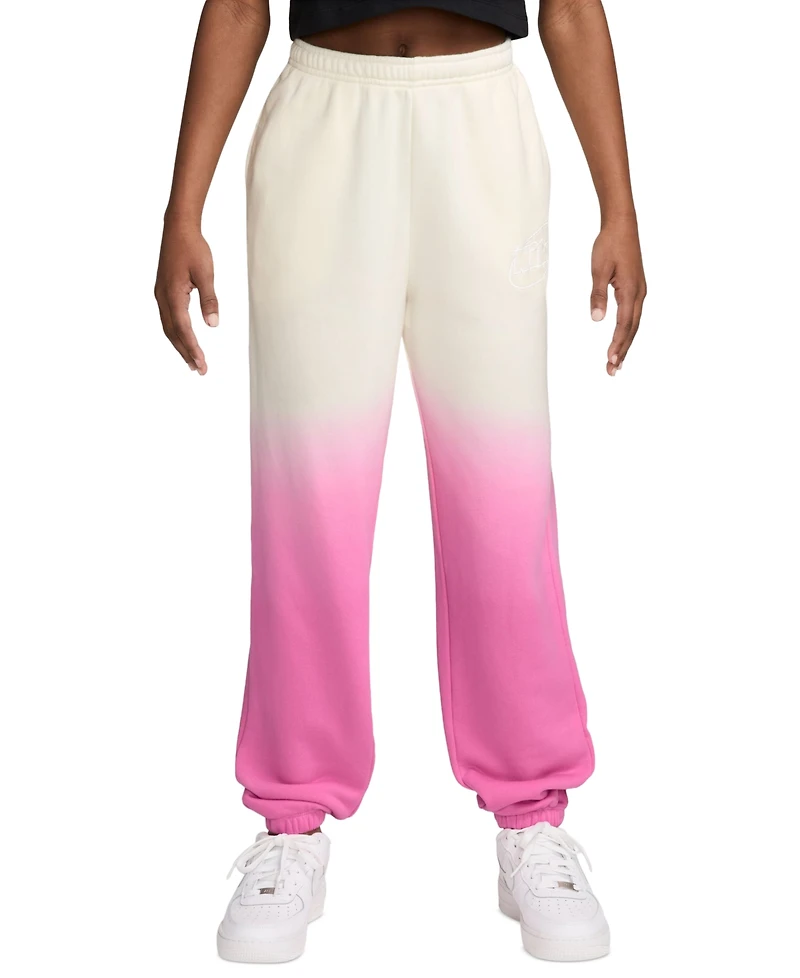 Nike Girls' 7-16 Sportswear Studio Fleece Loose Pants