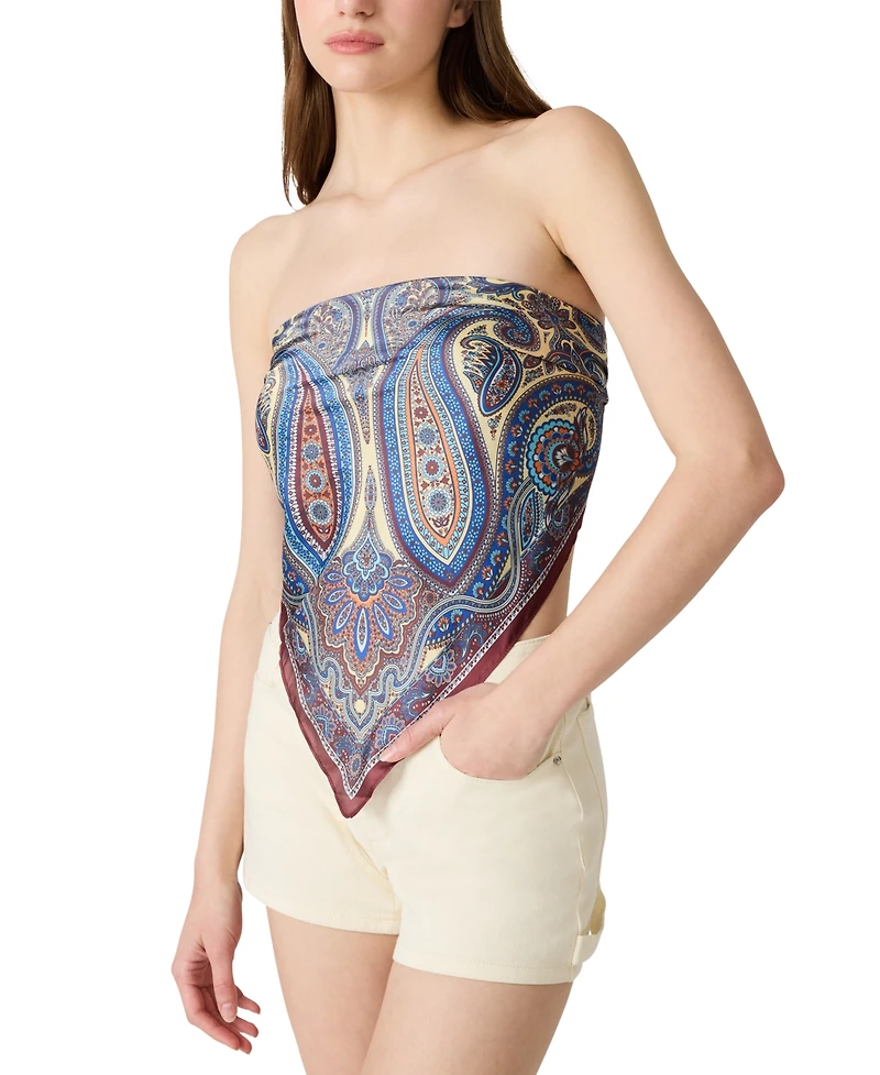 Steve Madden Vintage-Inspired Paisley Printed Square Scarf