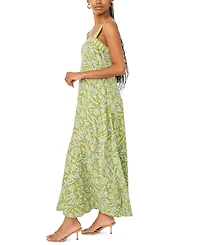 Msk Women's Smocked Back Challis Maxi Dress