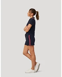 Cable & Gauge Women's Sporty Rib Polo and Short Set