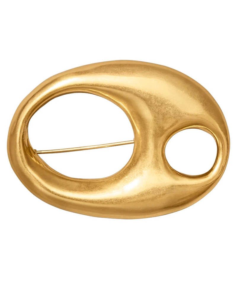 Donna Karan New York Worn 24k Gold-Plated Mariner Statement Brooch