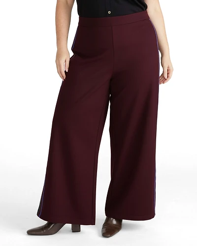 Universal Standard Plus Wide Leg Stripe Ponte Pants