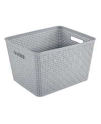 Sterilite 14"Lx8"H Woven Rectangular Tall Basket for Home Organization (6 Pack)