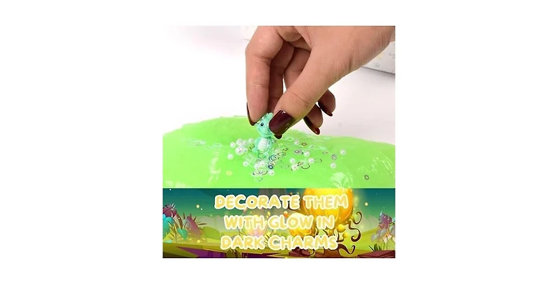 ToysButty Finoclay Slime Kit for Kids,4 Pack CloudandFoam Slime with Charm,Glow in The Dark,Party Favors for Girls and Boys
