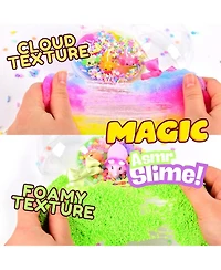 ToysButtyFINOCLAY Axolotl Slime Kit,2 Pack Colorful Cloud and Foam Slime for Kids, Scented Premade Slime Pack with Glow in The Dark Tiny Animal