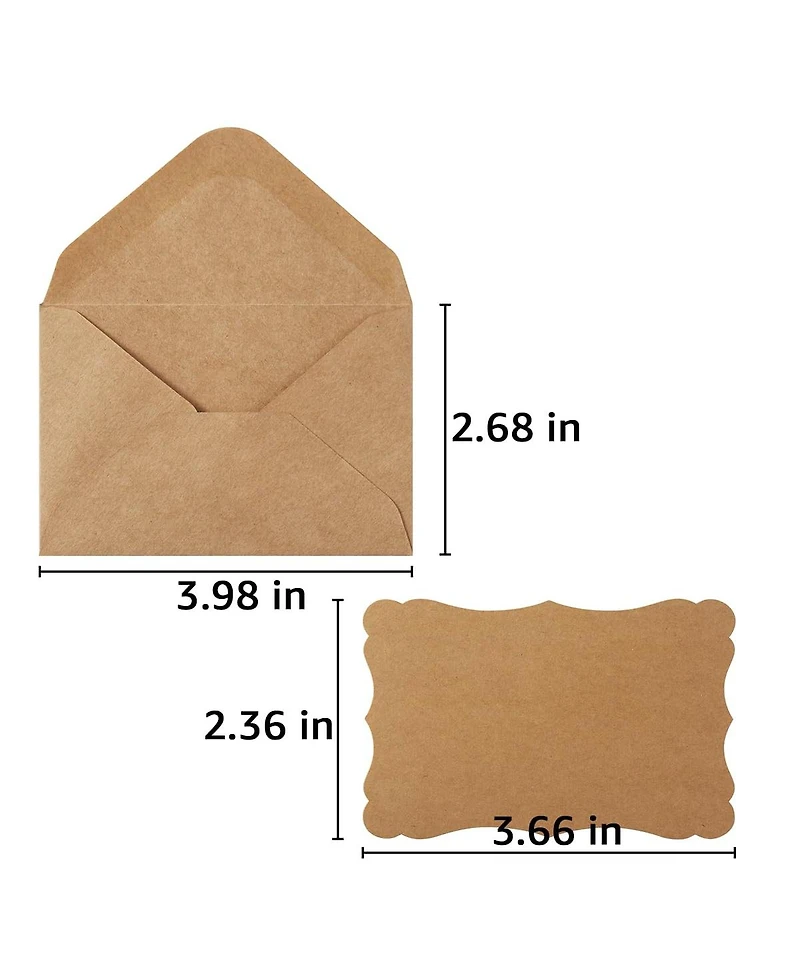 Gnuadz Mini Envelopes Blank Note Cards Self-adhesive