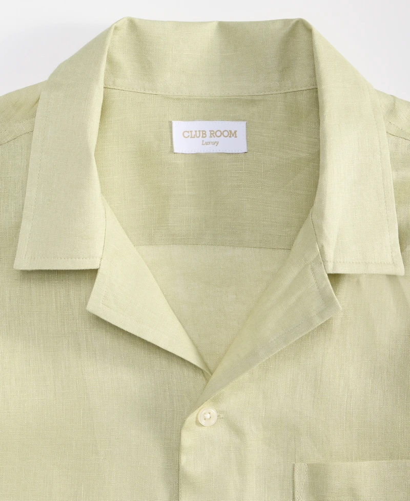 Club Room Men's Short-Sleeve Camp Collar Linen Shirt, Macy's Exclusive