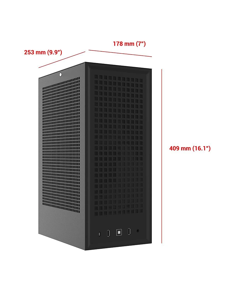 Hyte Revolt 3 Small Form Factor Premium Itx Case, Black