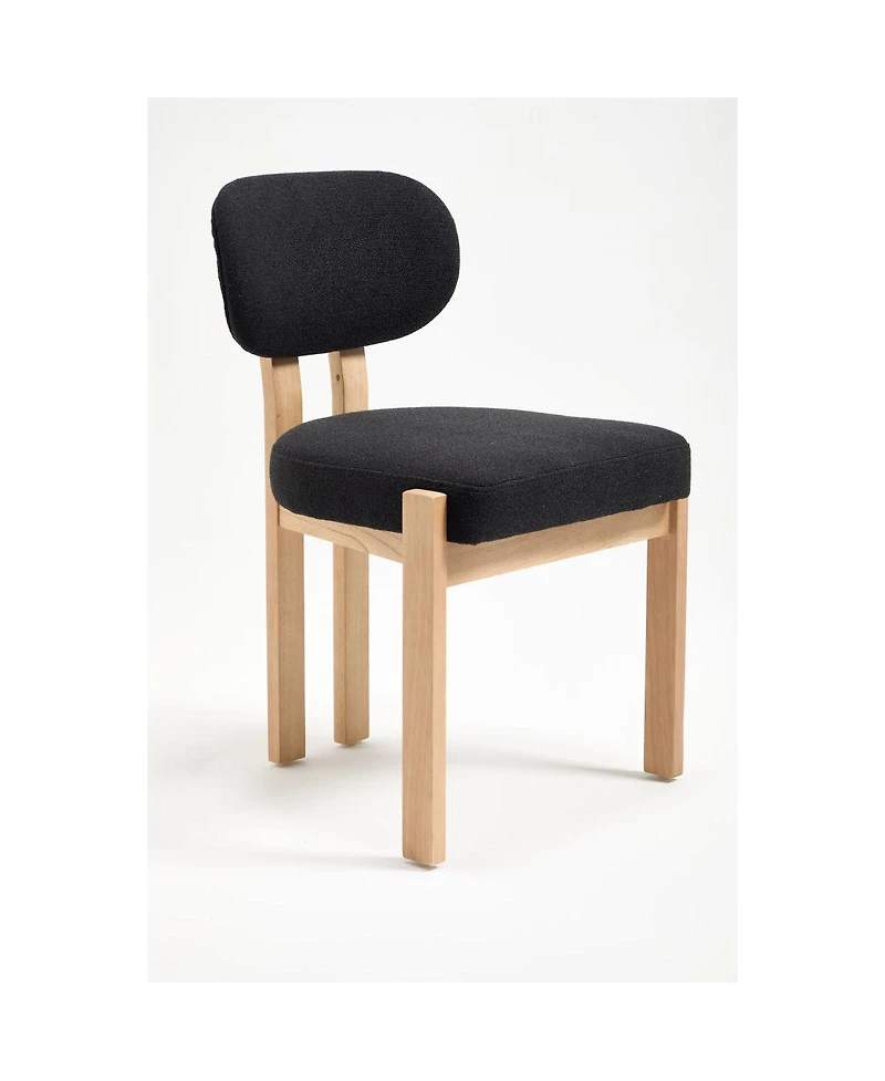 Streamdale Furniture Set of 2 Modern Fabric Upholstered Dining Chairs