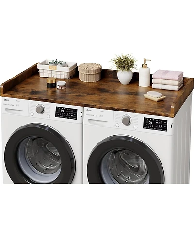 gaomon Washer Dryer Countertop, Laundry Topper with Edge and Non-Slip Pad