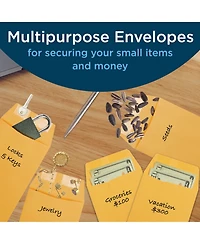 Gnuadz Paper Envelopes Gummed Flaps Blank Receipts Storage