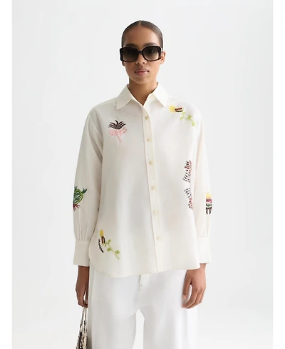 Scotch & Soda Women's Embroidered Girlfriend Shirt