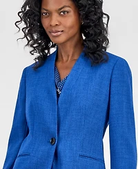 Kasper Women's Collarless One-Button Jacket, Regular & Petite