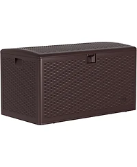 Gaomon 99 Gallon Waterproof Resin Deck Box, Lockable Storage Container for Patio Furniture and Tools - Outdoor Storage Bin for Pool and Garden