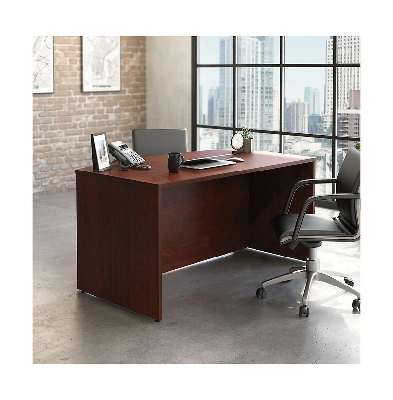 Sauder Affirm Commercial Office Desk, Noble Elm finish