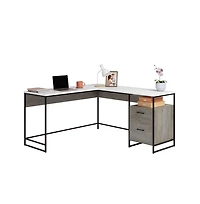Sauder Tremont Row L Desk, Mystic Oak finish