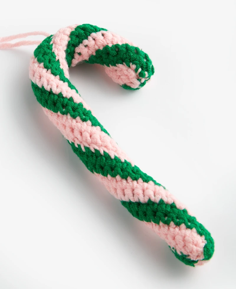 Holiday Lane Merry Magic Knitted Candy Cane Ornament, Macy's Exclusive