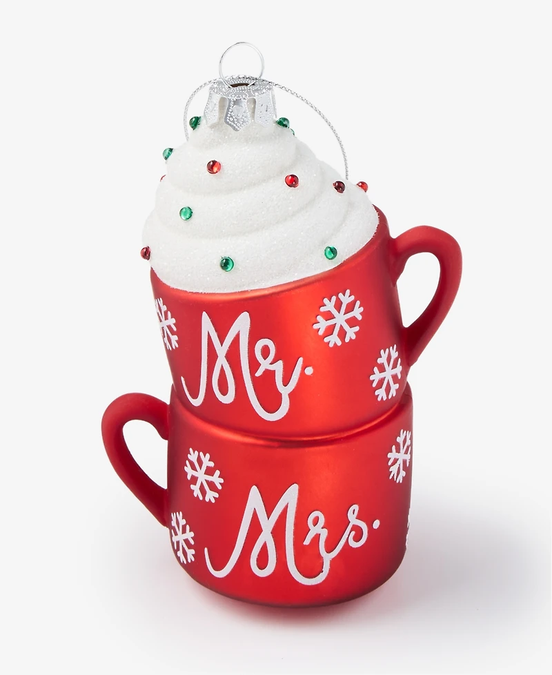 Holiday Lane Our First Mr. & Mrs. Double Hot Chocolate Cups Ornament, Macy's Exclusive