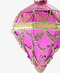 Holiday Lane Peacock Diamond-Shape Tasseled Ornament, Macy's Exclusive