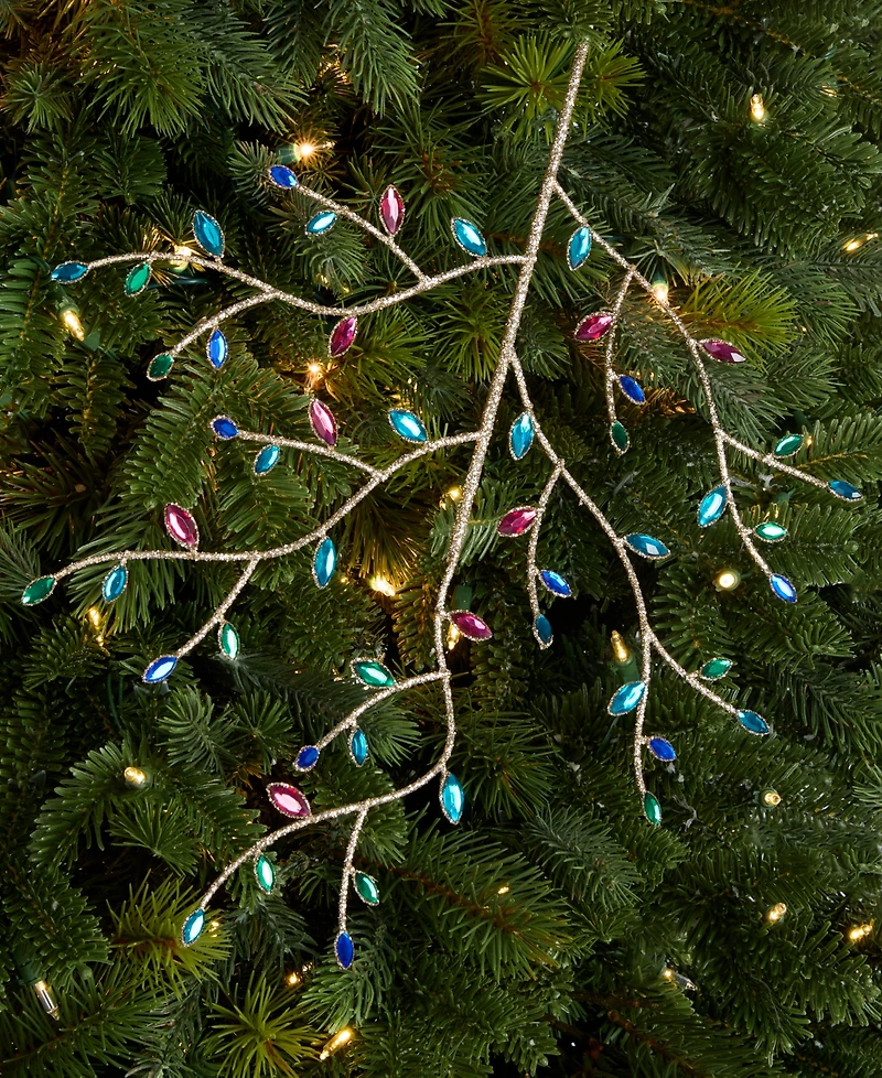 Holiday Lane Peacock Leaves Pick, Macy's Exclusive