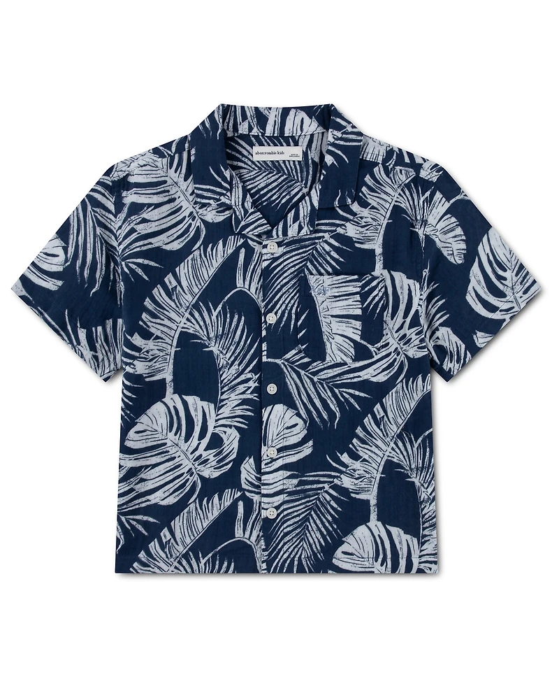 abercrombie kids Boys' 5-18 Gauze Camp Shirt