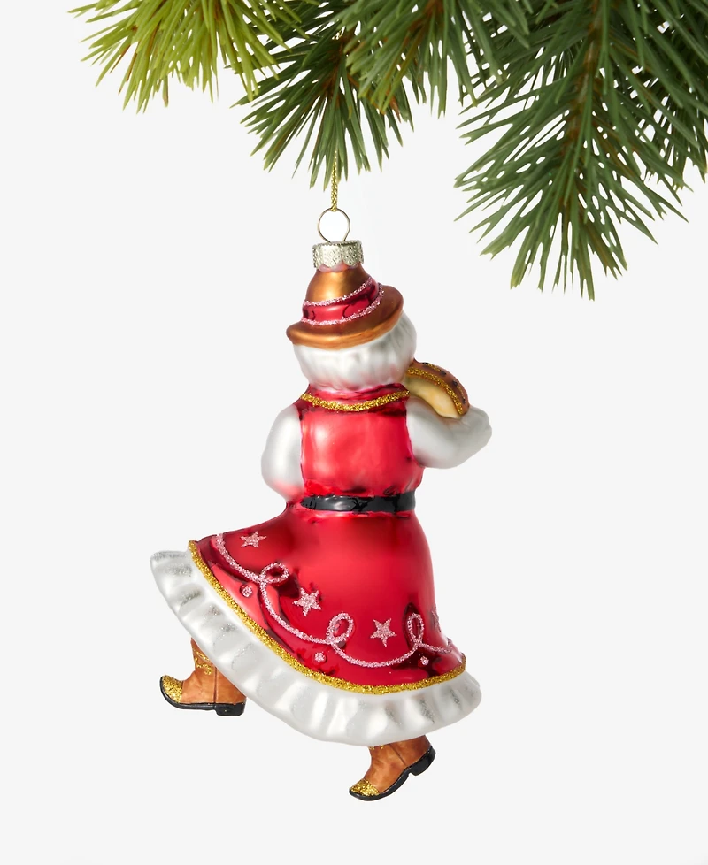 Holiday Lane Texas Mrs. Claus Glass Ornament, Macy's Exclusive