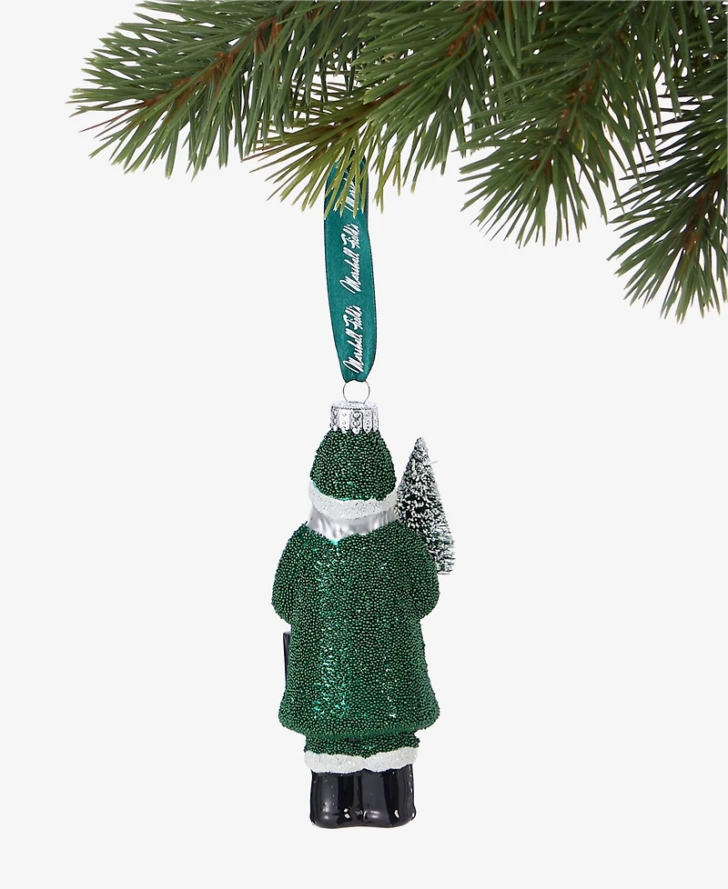 Holiday Lane Chicago Marshall Fields Beaded Santa Ornament, Macy's Exclusive