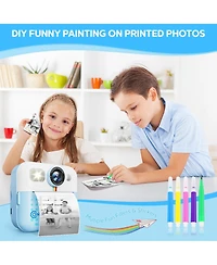 Contixo Kids Instant Print Camera with 3 Rolls of Paper and 32GB Card, 1080P, Ages 3-12, boys girls
