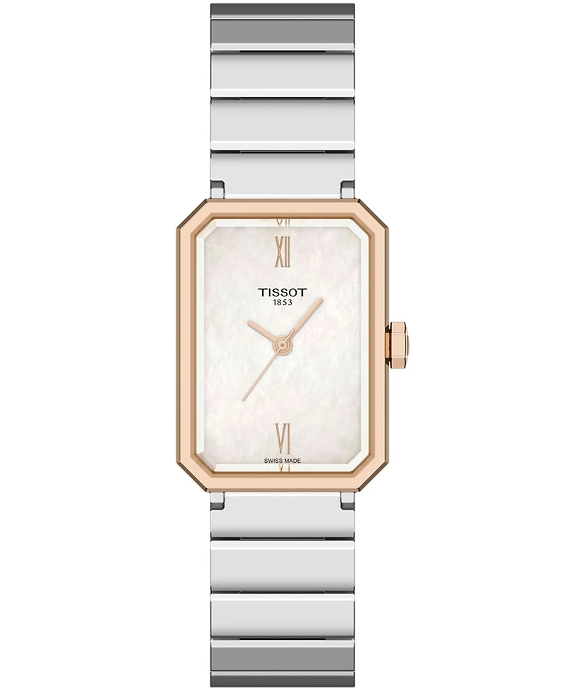Tissot Women's Rectangular Silver Stainless Steel Watch 21.8mm