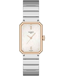 Tissot Women's Rectangular Silver Stainless Steel Watch 21.8mm
