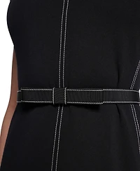 Karl Lagerfeld Paris Women's Scuba Crepe Knee-Length Dress