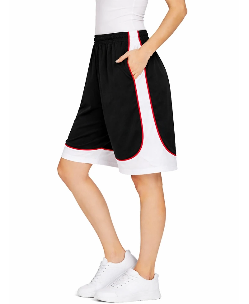 Jump Start Women's Loose Fit Lightweight Breathable Moisture Wicking Mesh Shorts