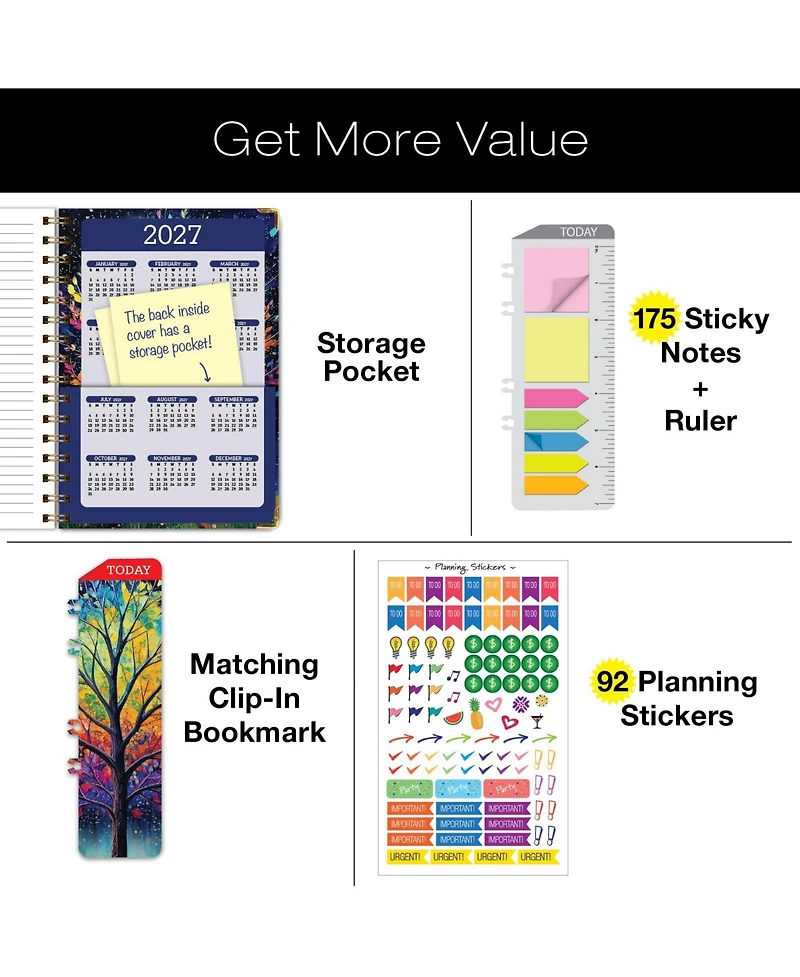 Gnuadz Hardcover Academic Planner 2026-2027 14-Month Daily Weekly Monthly Agenda